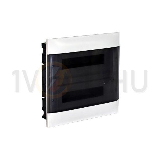 Kiselosztó PE/N-sín 90A műanyag 2x 18M süllyesztett fehér IP40 átlátszó ajtó PractiboxS LEGRAND - 137157