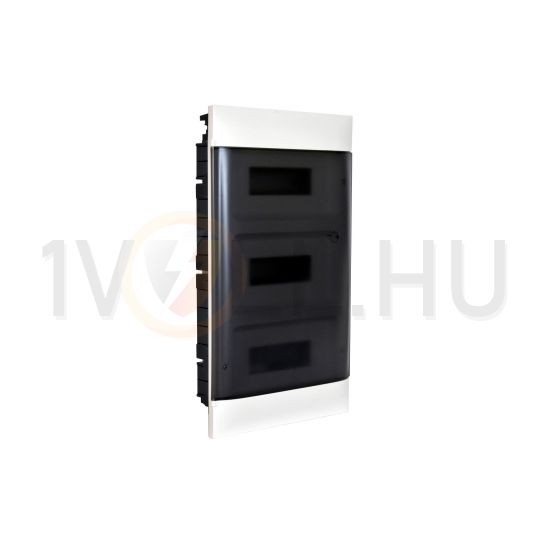 Kiselosztó PE/N-sín 90A műanyag 3x 12M üreges falba fehér IP40 átlátszó ajtó PractiboxS LEGRAND - 135173