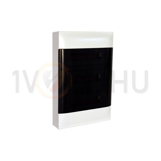Kiselosztó PE/N-sín 90A műanyag 3x 18M falonkívüli fehér IP40 átlátszó ajtó PractiboxS LEGRAND - 137218