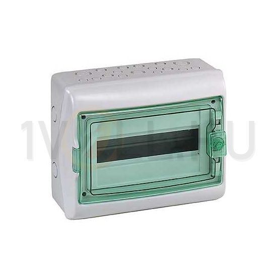 Kiselosztó PE/N-sínnel műanyag 1x 12M falonkívüli szürke IP65 átlátszó ajtó Kaedra Schneider - 13431