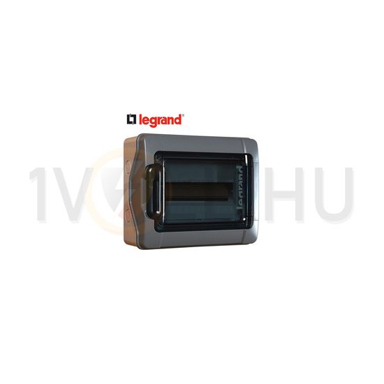 Kiselosztó PE/N-sínnel műanyag 1x 12M falonkívüli szürke IP65 zárt-fedél ajtó Plexo LEGRAND - 601981