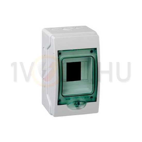 Kiselosztó PE/N-sínnel műanyag 1x 4M falonkívüli szürke IP65 átlátszó ajtó Kaedra Schneider - 13441