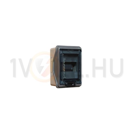 Kiselosztó PE/N-sínnel műanyag 1x 4M falonkívüli szürke IP65 zárt-fedél ajtó Plexo LEGRAND - 601974