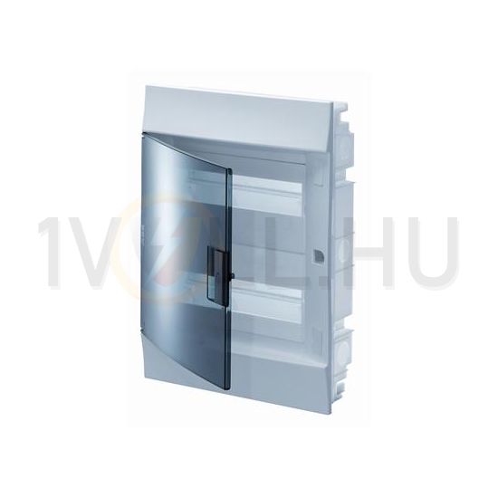 Kiselosztó PE/N-sínnel műanyag 2x 18M süllyesztett fehér IP41 átlátszó ajtó Mistral 41A18X22A ABB - 1SLM004101A1206
