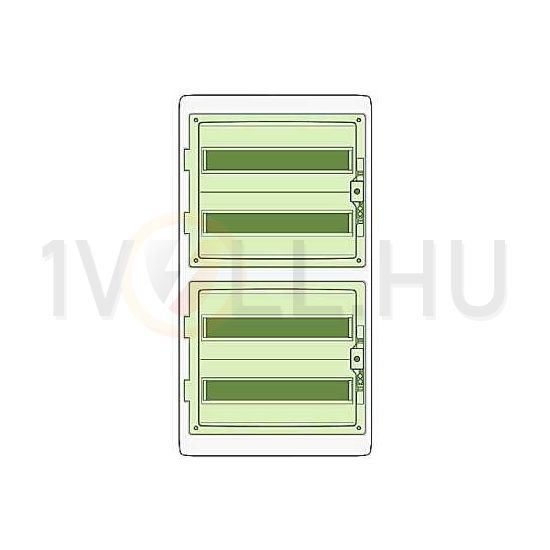 Kiselosztó PE/N-sínnel műanyag 4x 18M falonkívüli szürke IP65 átlátszó ajtó Kaedra Schneider - 13437