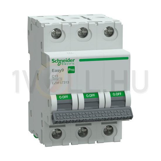 Kismegszakító 13A 3P C-jelleg 415V AC 6kA/60898 Easy9 Pro Schneider - EZ9F57313