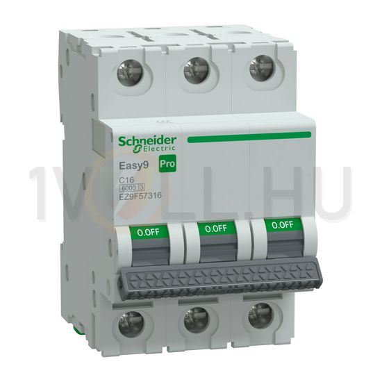Kismegszakító 16A 3P C-jelleg 415V AC 6kA/60898 Easy9 Pro Schneider - EZ9F57316