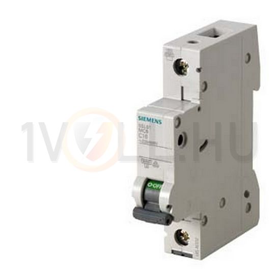 Kismegszakító 1P 13A C-jelleg 400V AC 6kA/60898 6kA/60947 SENTRON SIEMENS - 5SL6113-7