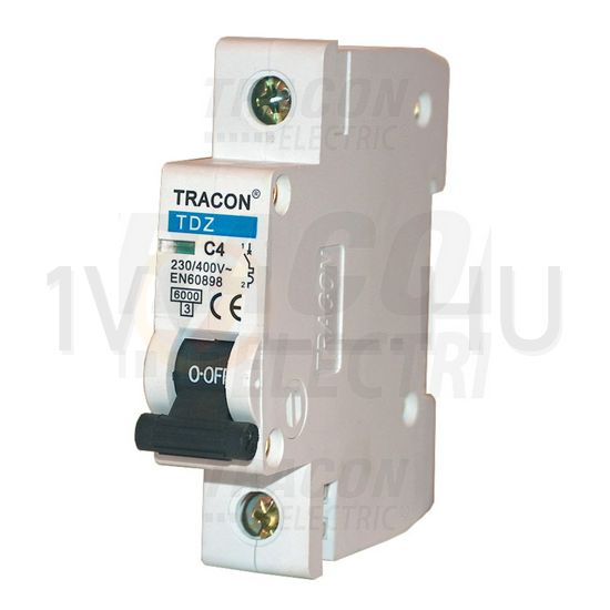 Kismegszakító 1P 20A B-jelleg 230V AC 6kA/60898 TDZ TRACON - TDZ-1B-20