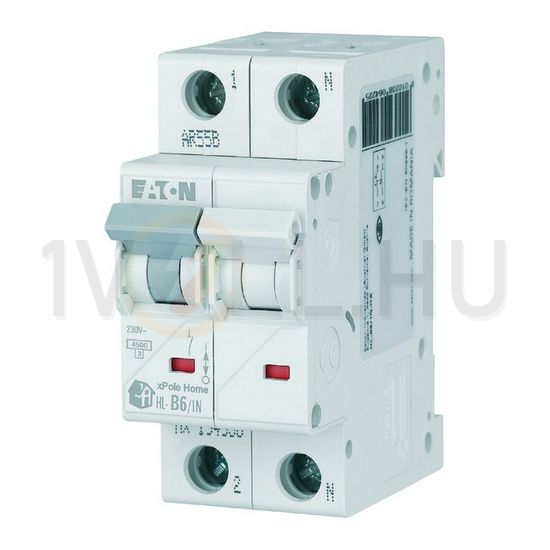 Kismegszakító 1P+N 10A B-jelleg 230V AC 4.5kA/60898 2M HL-B10/1N xPole Home EATON - 194739