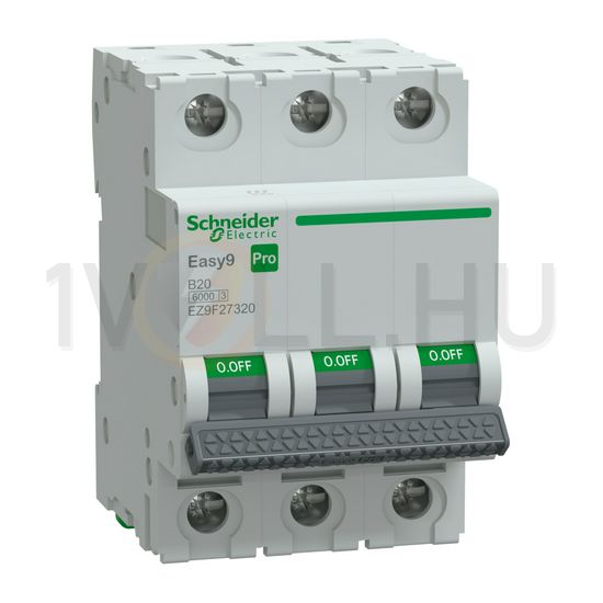 Kismegszakító 20A 3P B-jelleg 415V AC 6kA/60898 Easy9 Pro Schneider - EZ9F27320