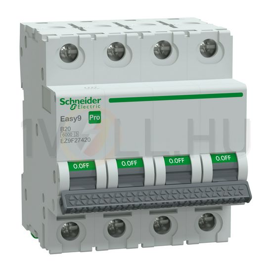 Kismegszakító 20A 4P B-jelleg 415V AC 6kA/60898 Easy9 Pro Schneider - EZ9F27420