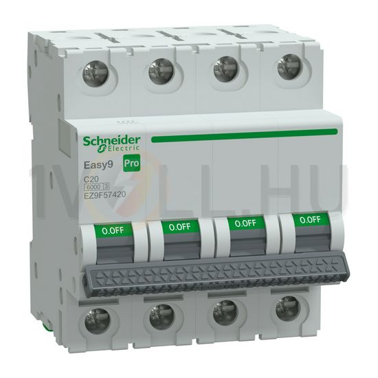 Kismegszakító 20A 4P C-jelleg 415V AC 6kA/60898 Easy9 Pro Schneider - EZ9F57420