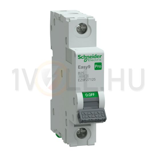 Kismegszakító 25A 1P B-jelleg 240V AC 6kA/60898 Easy9 Pro Schneider - EZ9F27125