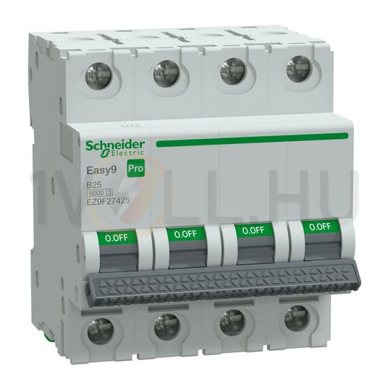 Kismegszakító 25A 4P B-jelleg 415V AC 6kA/60898 Easy9 Pro Schneider - EZ9F27425