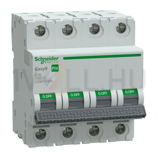 Kismegszakító 25A 4P C-jelleg 415V AC 6kA/60898 Easy9 Pro Schneider - EZ9F57425