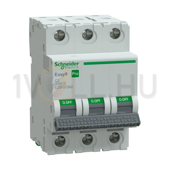 Kismegszakító 2A 3P C-jelleg 415V AC 6kA/60898 Easy9 Pro Schneider - EZ9F57302
