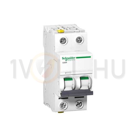 Kismegszakító 2P 4A C-jelleg 400V AC/DC 6kA/60898 50kA/60947 Acti9 iC60N Schneider - A9F04204