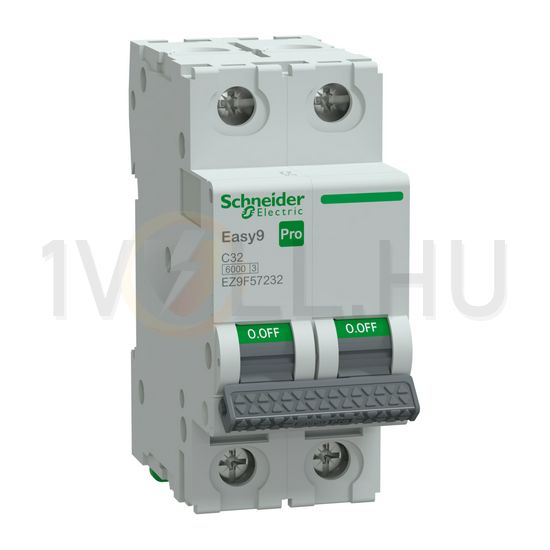 Kismegszakító 32A 2P C-jelleg 415V AC 6kA/60898 Easy9 Pro Schneider - EZ9F57232