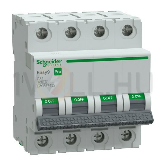 Kismegszakító 32A 4P C-jelleg 415V AC 6kA/60898 Easy9 Pro Schneider - EZ9F57432
