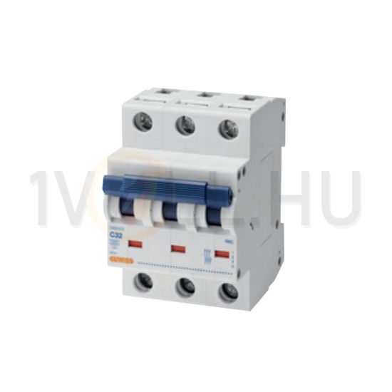 Kismegszakító 3P 10A C-jelleg 500V AC 6kA/60898 6kA/60947 3M RB60 GEWISS - GW91566