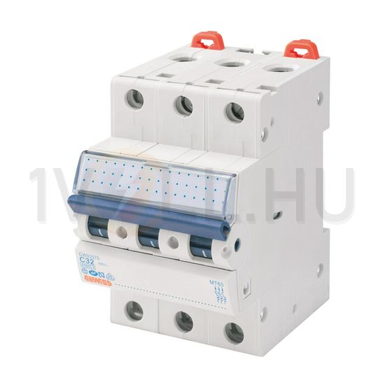 Kismegszakító 3P 32A C-jelleg 400V AC 6kA/60898 10kA/60947 MT60 GEWISS - GW92070