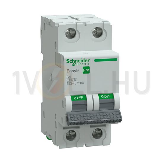Kismegszakító 4A 2P C-jelleg 415V AC 6kA/60898 Easy9 Pro Schneider - EZ9F57204