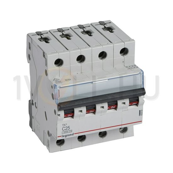 Kismegszakító 4P 25A C-jelleg 400V AC 6kA/60898 TX3 LEGRAND - 403564