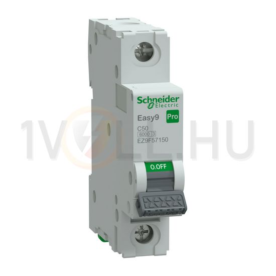 Kismegszakító 50A 1P C-jelleg 240V AC 6kA/60898 Easy9 Pro Schneider - EZ9F57150