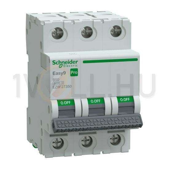 Kismegszakító 50A 3P B-jelleg 415V AC 6kA/60898 Easy9 Pro Schneider - EZ9F27350