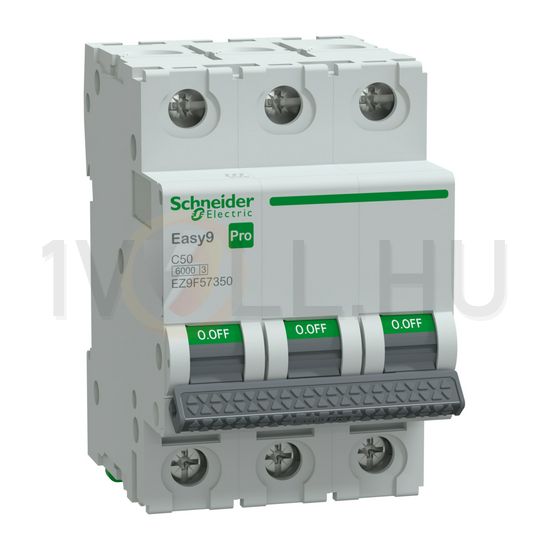 Kismegszakító 50A 3P C-jelleg 415V AC 6kA/60898 Easy9 Pro Schneider - EZ9F57350