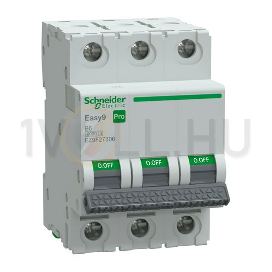 Kismegszakító 6A 3P B-jelleg 415V AC 6kA/60898 Easy9 Pro Schneider - EZ9F27306