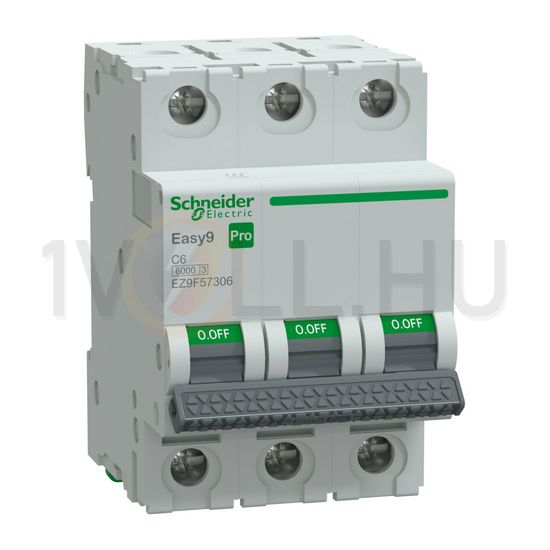 Kismegszakító 6A 3P C-jelleg 415V AC 6kA/60898 Easy9 Pro Schneider - EZ9F57306