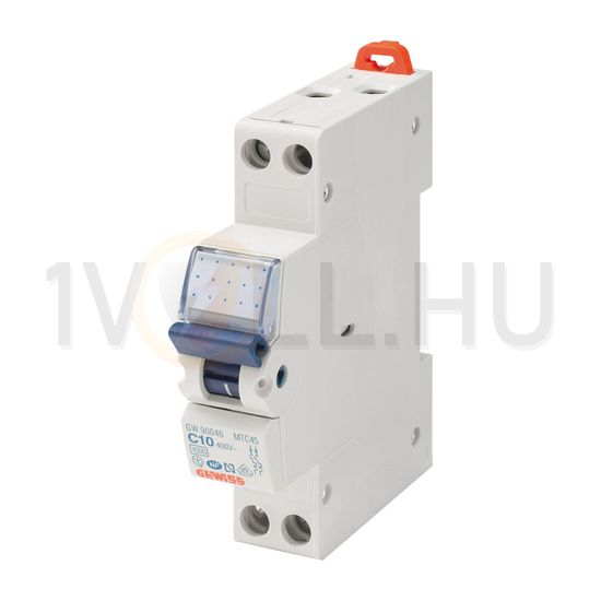 Kismegszakító kompakt 1P+N 16A C-jelleg 230V AC 6kA/60898 10kA/60947 1M MTC60 GEWISS - GW90227