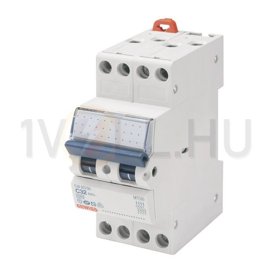 Kismegszakító kompakt (2 modulos) 3P 16A C-jelleg 400V AC 6kA/60898 6kA/60947 2M MTC60 GEWISS - GW90267