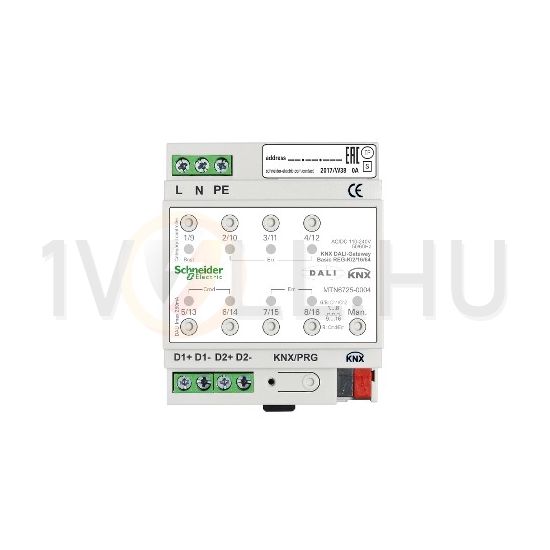 Gateway KNX - DALI világítási/DALI illesztő KNX kalapsínre 4M REG-K/2/16/64 Schneider - MTN6725-0004