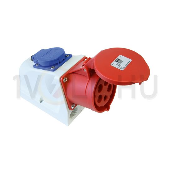 Kombi dugalj 32A/400V 3P+N+E 2x32A5P400V 1x16A2P+E/230V műanyag fali IP44 COMBO PCE - 9225-6v