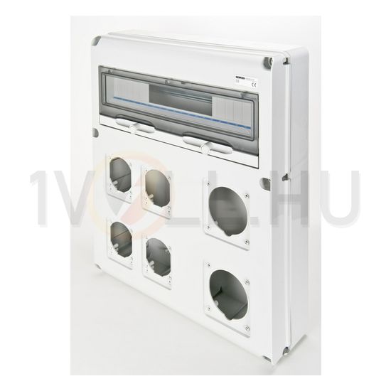 Dugaszoló kiselosztó 63A/400V 20M 2x63A+4x16A-dugaljhely műanyag fali IP65 szürke 68Q-DIN GEWISS - GW68021N