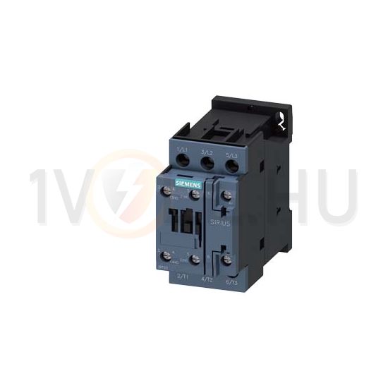 Kontaktor (mágnesk) 11kW/400VAC-3 3Z 24V50Hz 1z 1ny csavaros 40A/AC-1/400V SIRIUS SIEMENS - 3RT2026-1AB00