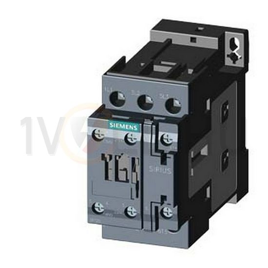 Kontaktor (mágnesk) 11kW/400VAC-3 3Z 24VDC 1z 1ny csavaros 40A/AC-1/400V SIRIUS SIEMENS - 3RT2026-1BB40