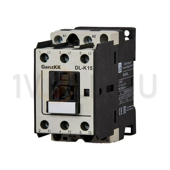 Kontaktor (mágnesk) 15kW/400VAC-3 3Z 230V50Hz csavaros 54A/AC-1/400V DIL-K15 Ganz KK - 530-0002-350-DL