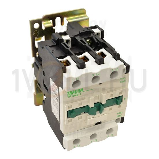 Kontaktor (mágnesk) 18.5kW/400VAC-3 3-Z 230VAC 1-z 1-ny csavaros 40A/AC-1/400V TRACON - TR1D4011