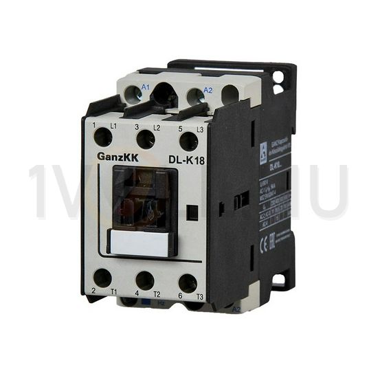Kontaktor (mágnesk) 18.5kW/400VAC-3 3Z 24V50Hz csavaros 54A/AC-1/400V DIL-K18 Ganz KK - 630-0002-010-DL