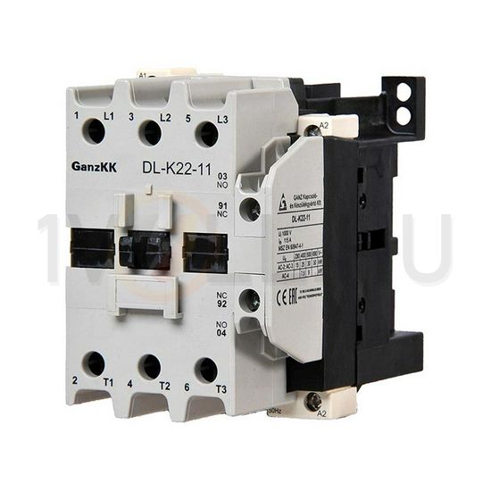 Kontaktor (mágnesk) 25kW/400VAC-3 3Z 230V50Hz 1z 1ny csavaros 60A/AC-1/400V DIL-K22X-11 Ganz KK - 200-4534-650-DL