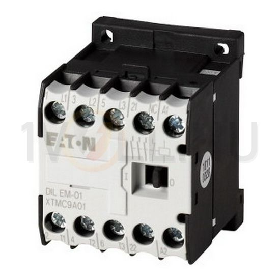 Kontaktor (mágnesk) 4kW/400VAC-3 3-Z 24VDC 1-ny csavaros 22A/AC-1/400V DILEM-01-G EATON - 010343