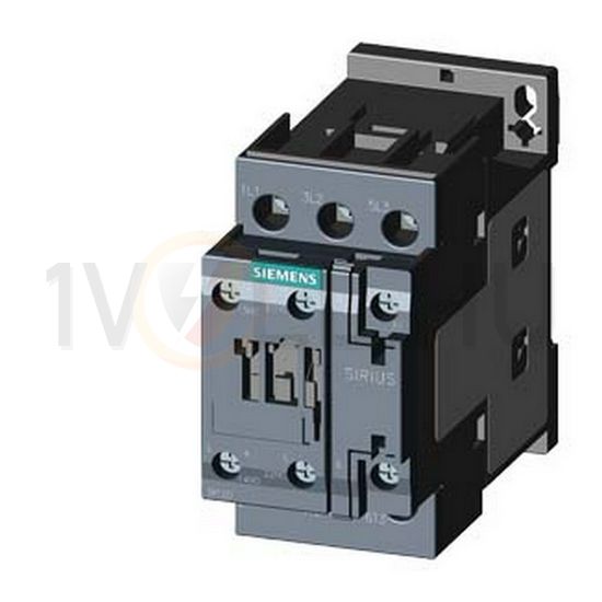 Kontaktor (mágnesk) 4kW/400VAC-3 3Z 230V50Hz 1z 1ny csavaros 40A/AC-1/400V SIRIUS SIEMENS - 3RT2023-1AP00