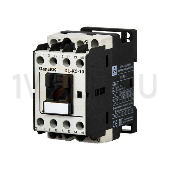 Kontaktor (mágnesk) 5.5kW/400VAC-3 3Z 230V50Hz 1z csavaros 25A/AC-1/400V DIL-K5-10 Ganz KK - 200-0002-350-DL
