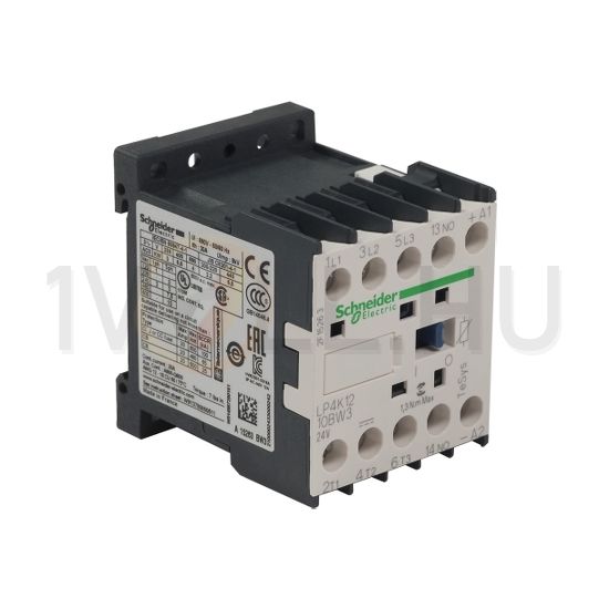 Kontaktor (mágnesk) 5.5kW/400VAC-3 3-Z 24VDC 1-z csavaros 20A/AC-1/400V TeSys LP4-K Schneider - LP4K1210BW3