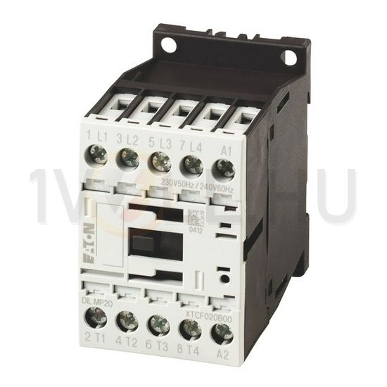 Kontaktor (mágnesk) 5.5kW/400VAC-3 4-Z 230VAC csavaros 22A/AC-1/400V DILMP20 EATON - 276970