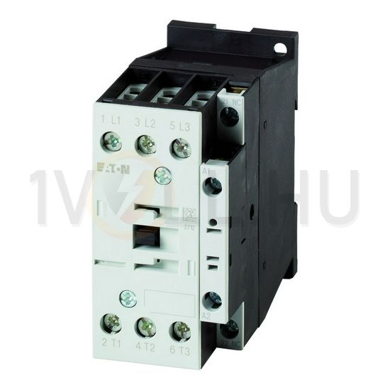 Kontaktor (mágnesk) 7.5kW/400VAC-3 3-Z 24-27VDC 1-ny csavaros 40A/AC-1/400V DILM17-01 EATON - 277050